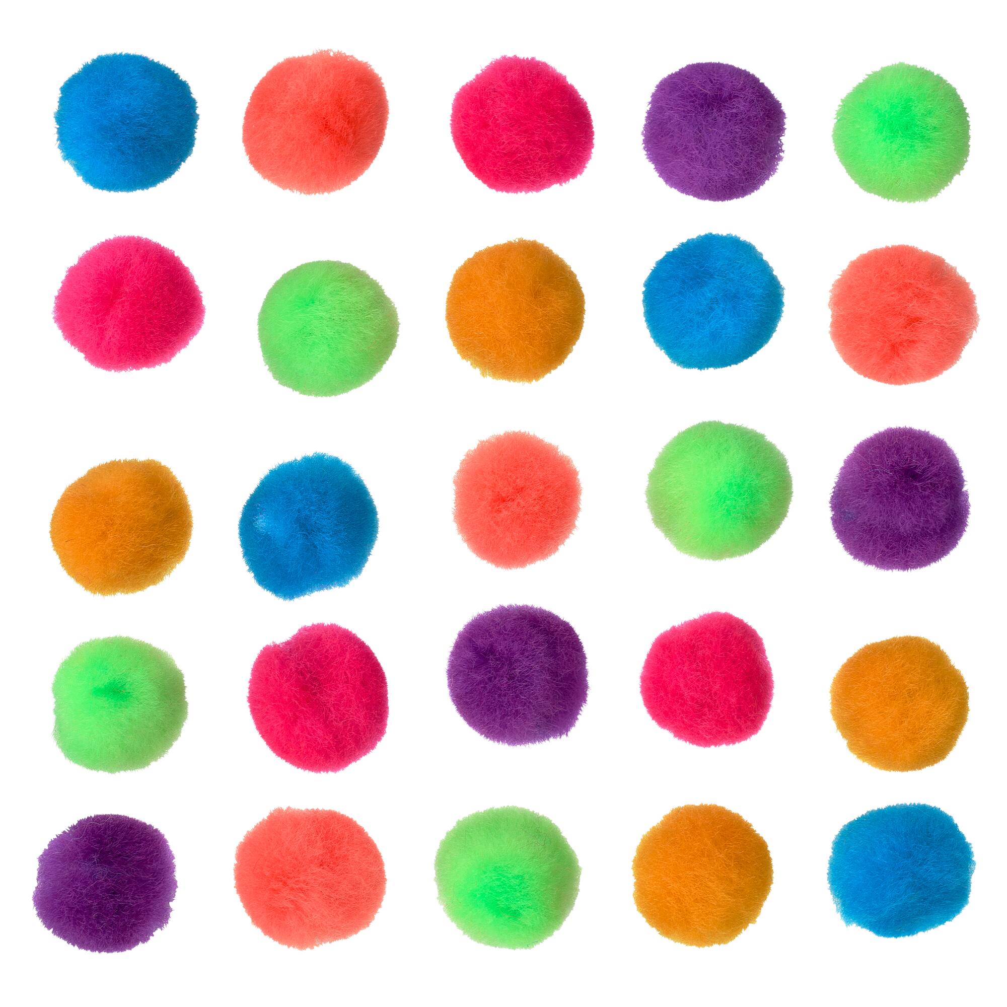Bright Multicolor Pom Poms by Creatology